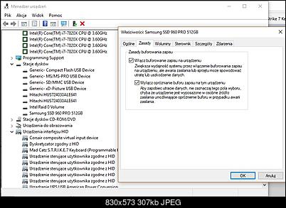 szybki test SSD Samsung 960 Pro M2 NVMe-menadzer-urzadzen-byfor-zapisu-6.01.2018.jpg