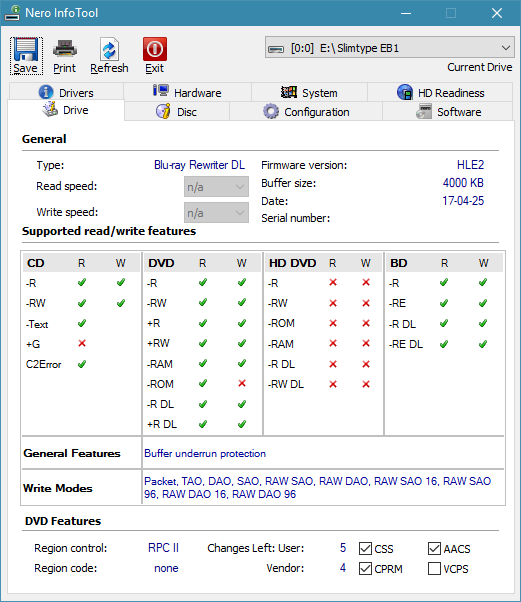 LiteOn EB1 4K/Ultra HD Blu-ray Writer-infotool.png