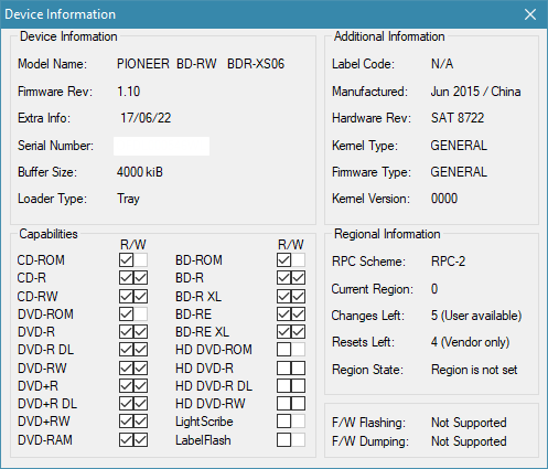 Pioneer BDR-XS06 / XS06T / XS06JL-device-info.png