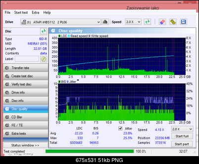 LG BH16NS40/WH16NS40/BH16NS48-disc_quality_11-wrzesnia-2013.png