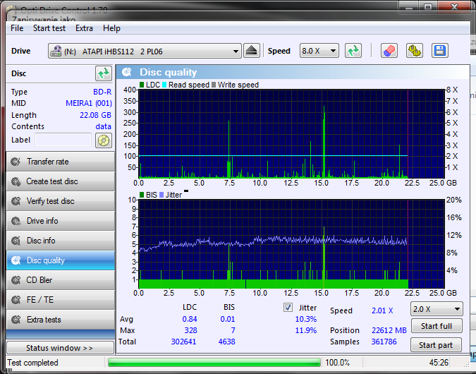 Pioneer BDR-209\S09 BD-R x16-disc_quality_04-marca-2014-liteon.png