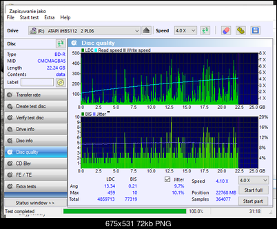Pioneer BDR-209\S09 BD-R x16-disc_quality_01-lipca-2017.png