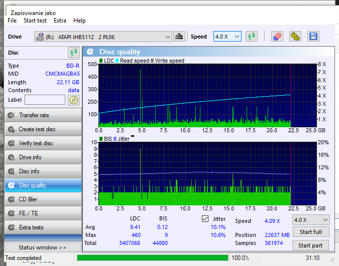 Pioneer BDR-209\S09 BD-R x16-disc_quality_10-lipca-2017.png