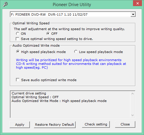 Audio Optimized Write  - Pioneer DVD Drive-2018-01-26_17-55-28.png