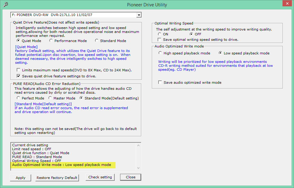 Audio Optimized Write  - Pioneer DVD Drive-2016-10-27_08-13-27.png