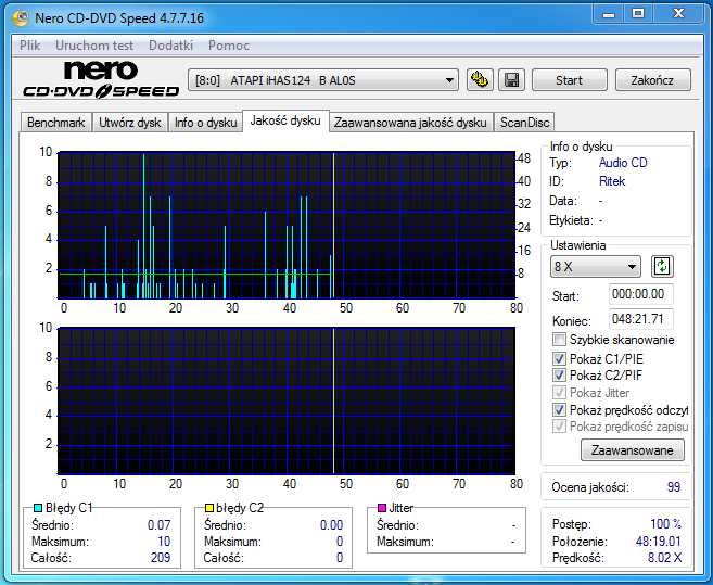 Audio Optimized Write  - Pioneer DVD Drive-20-04-2017-22-30-4x-pioneer-dvr-217jbk-1.10-ihas-124-b.png