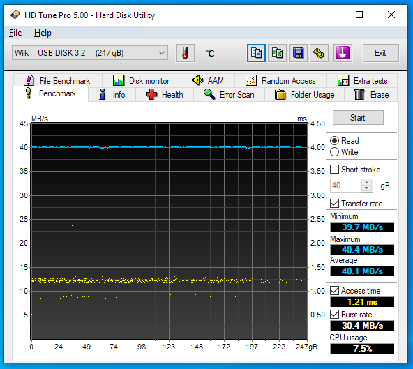 Goodram UME3 256GB USB 3.0-hdd-tune.png