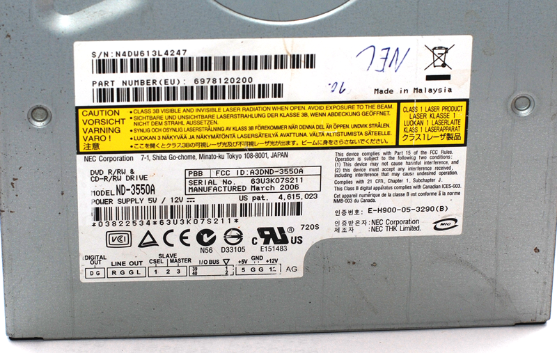 NEC ND-3550A 2006r-nec-3550a-black-label.png