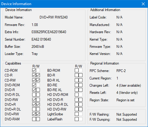 Ricoh RW5240A 2003r-device-info.png