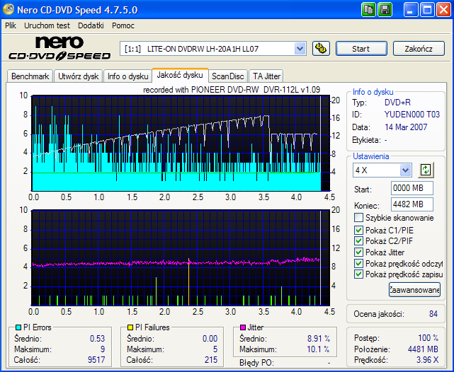 Pioneer DVR-112\-212\-A12 \-S12-nero-cd-dvd-speed-verbatim-rx16-18x-pioneer-112-a12j-1.09.png