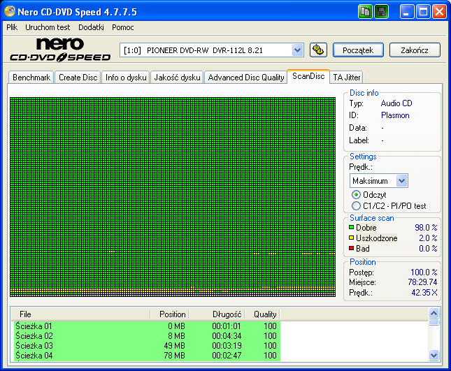 Problem z Nero CD-DVD Speed!-odczyt-112.png