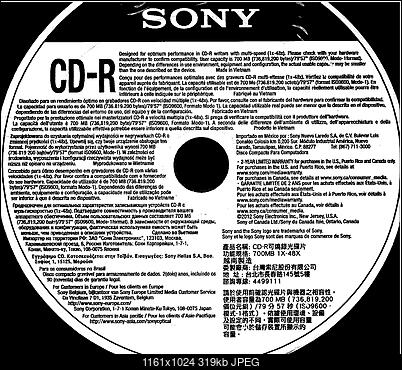 Sony CD-R Supremas x48 700 MB MID: 97m24s16f-027242852310.jpg