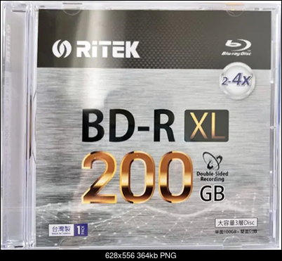 Ritek BD-R XL 200GB Archival Grade Disc-7064526669.png