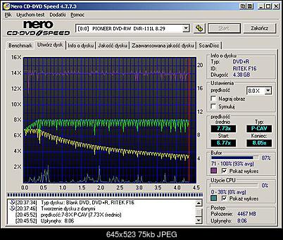 Fujifilm DVD+R 4,7 GB x16 MID: RITEK-F16-01-pioneer8x-zapis.jpg