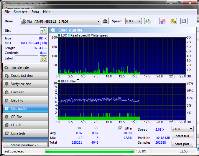 INFOMEDIA BD-R 25GB x6 MID:INFOMER40 Made in Tajwan-disc_quality_20-lipca-2015.png