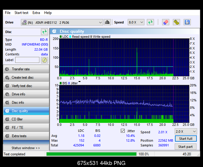 INFOMEDIA BD-R 25GB x6 MID:INFOMER40 Made in Tajwan-disc_quality_06-stycznia-2016px4.png