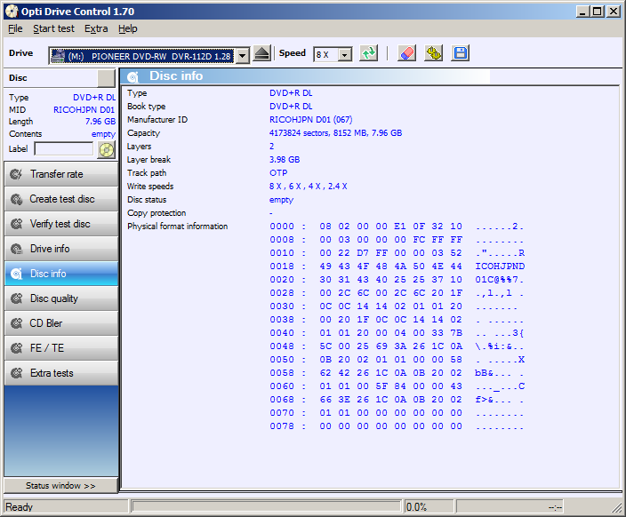 Omega DVD+R DL 8,5 GB x8 Printable MID: RICOHJPN-D01-67-2016-07-16-17_34_03-opti-drive-control-1.70.png