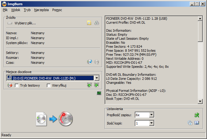Omega DVD+R DL 8,5 GB x8 Printable MID: RICOHJPN-D01-67-2016-07-16-17_33_32-imgburn.png