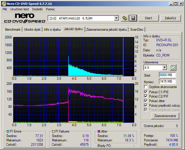 Omega DVD+R DL 8,5 GB x8 Printable MID: RICOHJPN-D01-67-atapi___ihas120___6_7l0m_16-july-2016_19_44.png