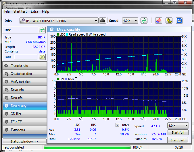 Omega Freestyle BD-R 25GB 6x printable mat CMCMAG-BA5-000-disc_quality_01-pazdziernika-2016.png