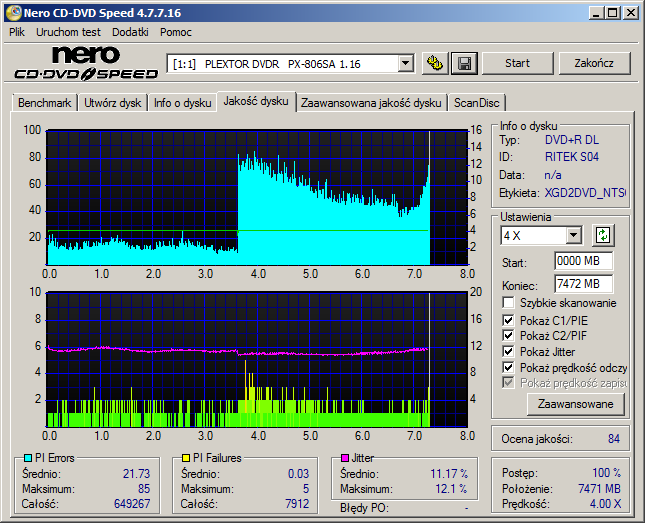 Traxdata DVD+R DL 8,5 GB x8 MID: RITEK-S04-66-plextor_dvdr___px-806sa_1.16_30-january-2017_21_54.png