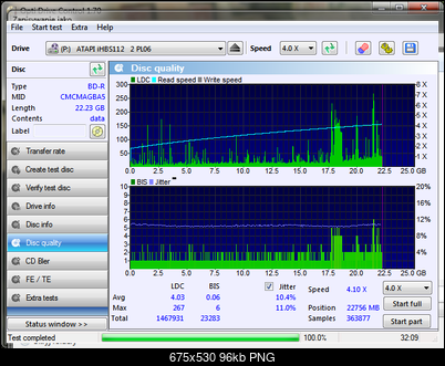 Omega Freestyle BD-R 25GB 6x printable mat CMCMAG-BA5-000-disc_quality_21-lutego-2017.png