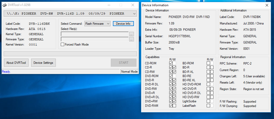 DVRTool v1.0 - firmware flashing utility for Pioneer DVR/BDR drives-przechwytywanie02.png