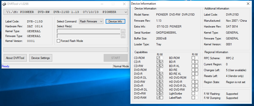 DVRTool v1.0 - firmware flashing utility for Pioneer DVR/BDR drives-przechwytywanie01.png