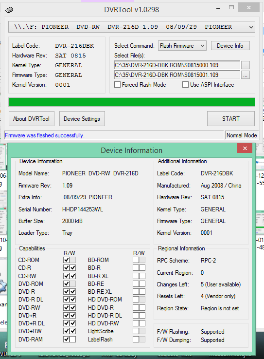 DVRTool v1.0 - firmware flashing utility for Pioneer DVR/BDR drives-2018-01-10_15-59-39.png