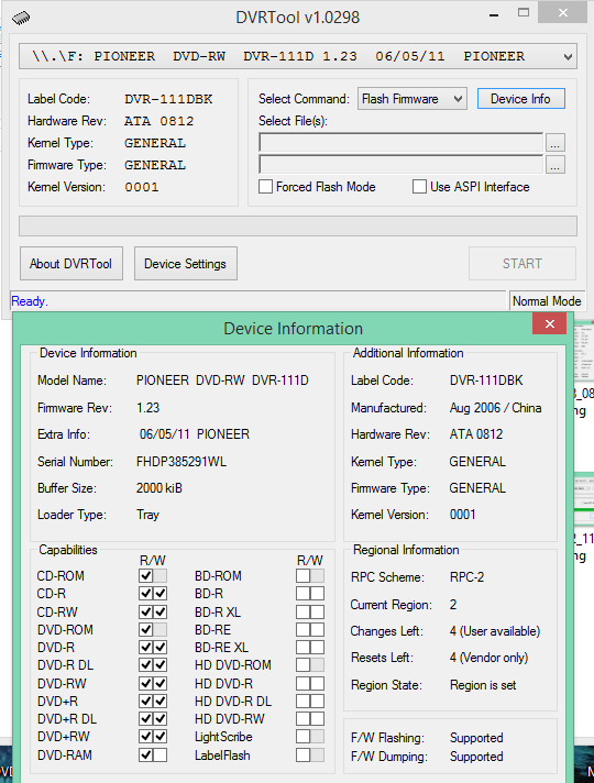 DVRTool v1.0 - firmware flashing utility for Pioneer DVR/BDR drives-2018-02-02_14-01-51.png