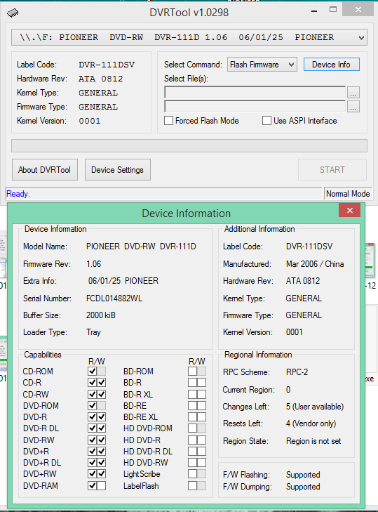DVRTool v1.0 - firmware flashing utility for Pioneer DVR/BDR drives-2018-02-08_15-36-10.png