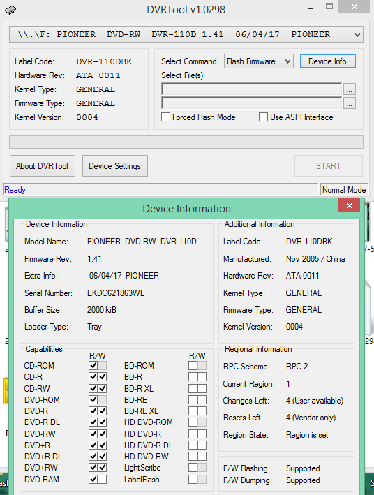 DVRTool v1.0 - firmware flashing utility for Pioneer DVR/BDR drives-2018-02-13_18-05-53.png