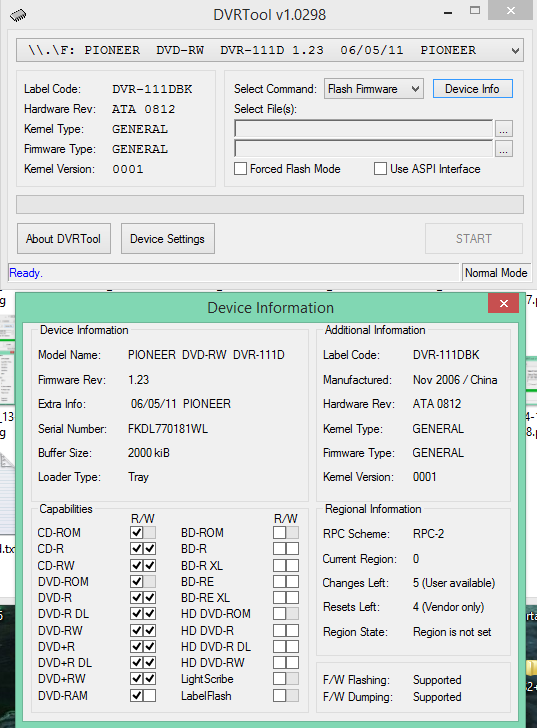 DVRTool v1.0 - firmware flashing utility for Pioneer DVR/BDR drives-2018-04-19_13-26-48.png