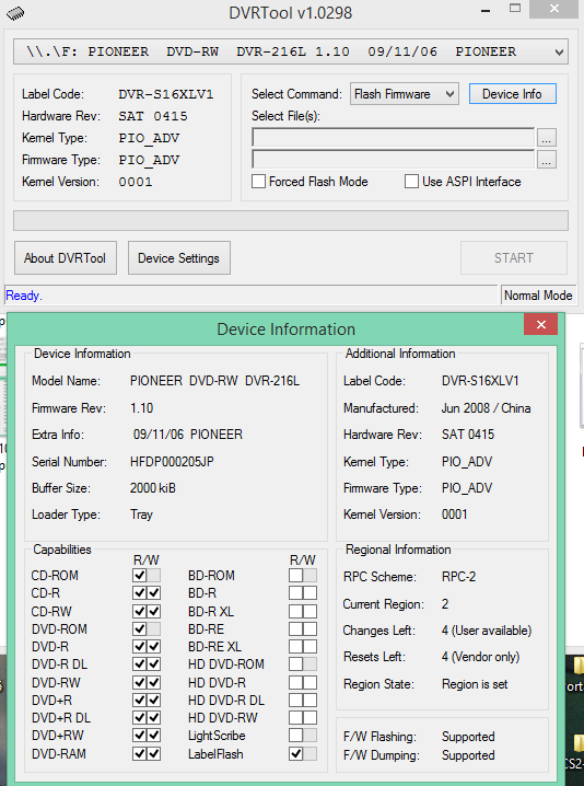 DVRTool v1.0 - firmware flashing utility for Pioneer DVR/BDR drives-2018-05-14_16-24-35.png