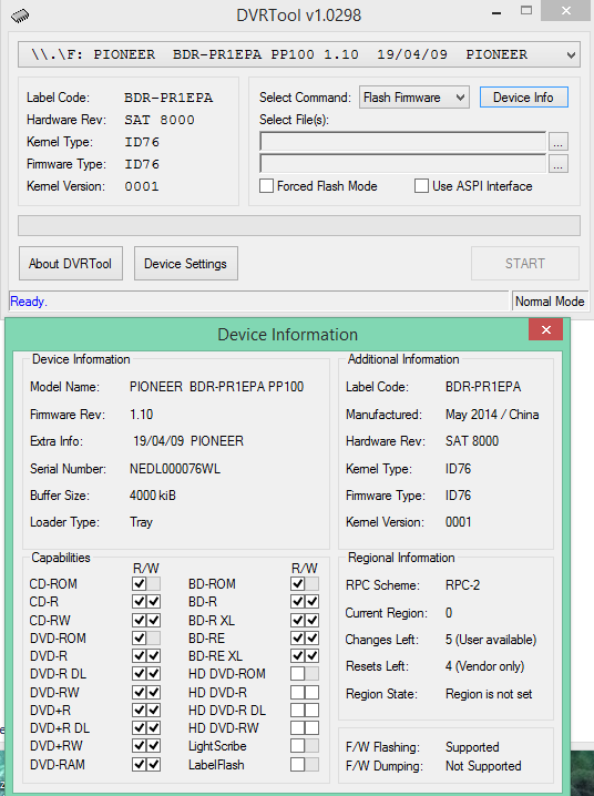 DVRTool v1.0 - firmware flashing utility for Pioneer DVR/BDR drives-2019-05-17_07-48-34.png