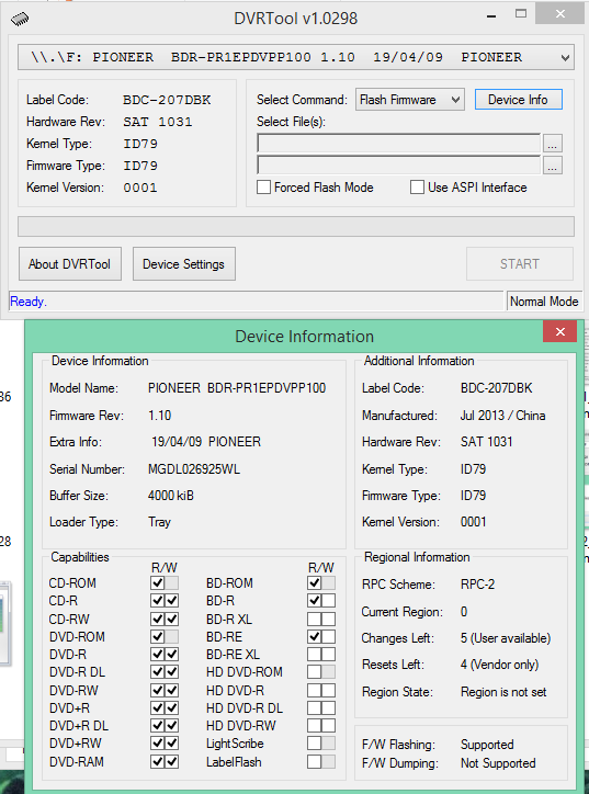 DVRTool v1.0 - firmware flashing utility for Pioneer DVR/BDR drives-2019-05-17_07-42-04.png