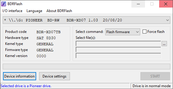 DVRTool v1.0 - firmware flashing utility for Pioneer DVR/BDR drives-bdrflash_bdr-xd07tb_main.png