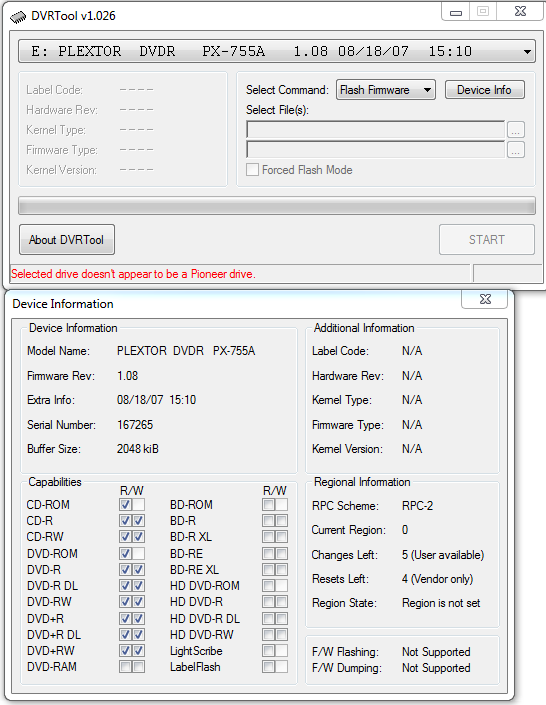 DVRTool v1.0 - firmware flashing utility for Pioneer DVR/BDR drives-przechwytywanie01.png