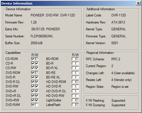 DVRTool v1.0 - firmware flashing utility for Pioneer DVR/BDR drives-112_device-information.png
