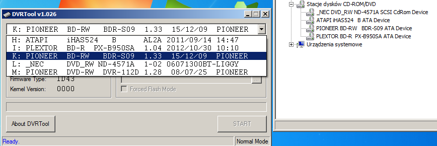 DVRTool v1.0 - firmware flashing utility for Pioneer DVR/BDR drives-manager.png