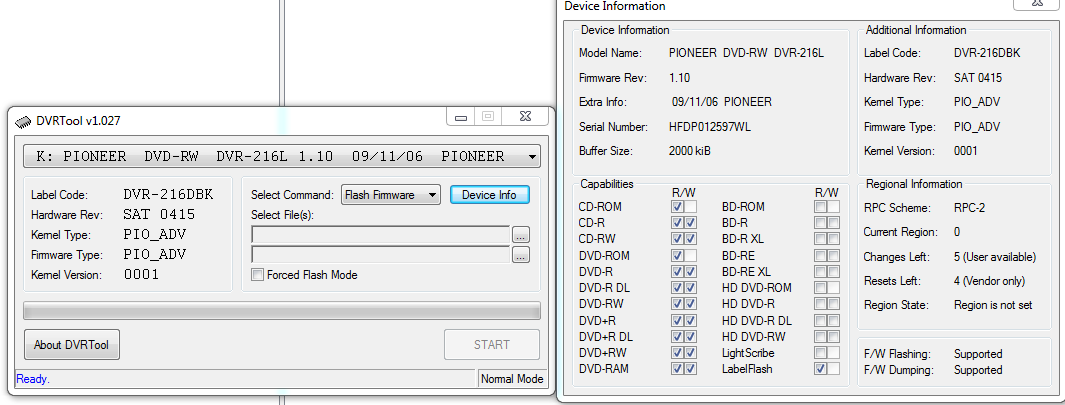 DVRTool v1.0 - firmware flashing utility for Pioneer DVR/BDR drives-przechwytywanie01.png