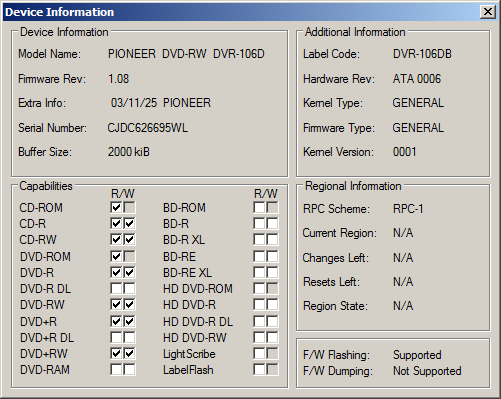 DVRTool v1.0 - firmware flashing utility for Pioneer DVR/BDR drives-dvrinfo.png