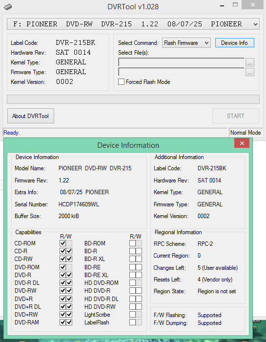 DVRTool v1.0 - firmware flashing utility for Pioneer DVR/BDR drives-2016-03-18_16-08-42.png