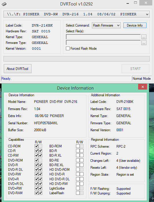 DVRTool v1.0 - firmware flashing utility for Pioneer DVR/BDR drives-2016-04-10_21-18-35.png