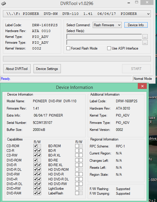 DVRTool v1.0 - firmware flashing utility for Pioneer DVR/BDR drives-2016-05-10_13-51-05.png