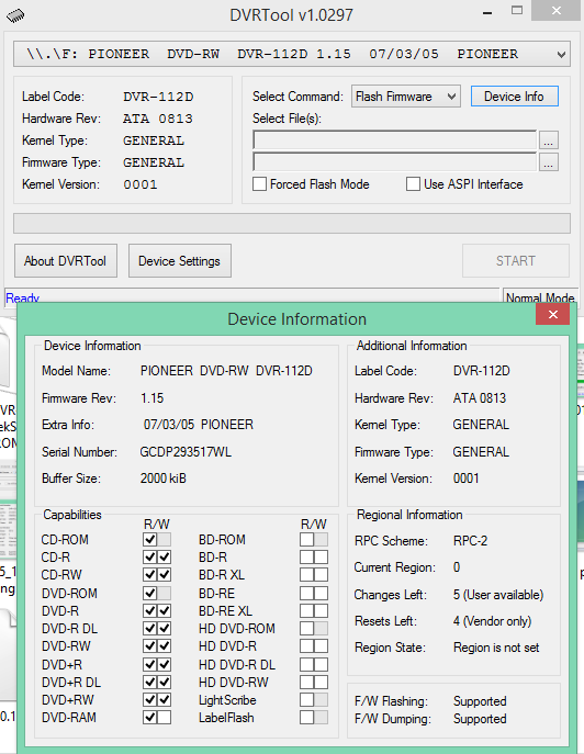 DVRTool v1.0 - firmware flashing utility for Pioneer DVR/BDR drives-2016-07-05_14-19-05.png