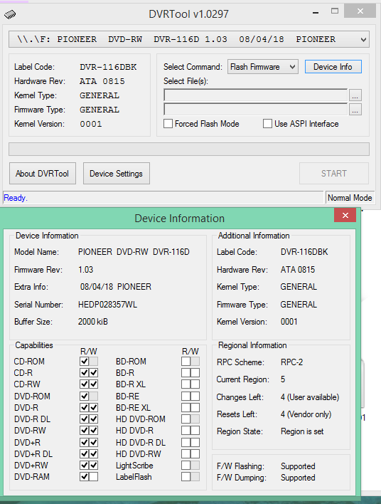 DVRTool v1.0 - firmware flashing utility for Pioneer DVR/BDR drives-2016-07-14_16-04-10.png