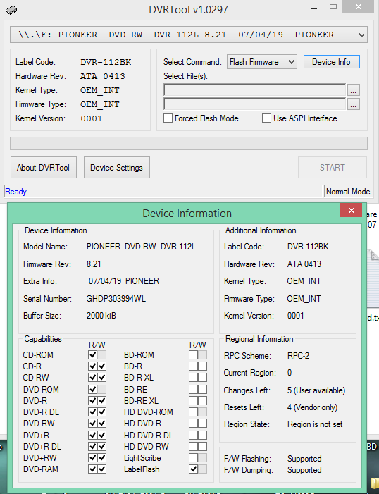 DVRTool v1.0 - firmware flashing utility for Pioneer DVR/BDR drives-2016-08-05_20-36-10.png