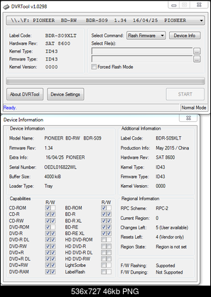 DVRTool v1.0 - firmware flashing utility for Pioneer DVR/BDR drives-przechwytywanie01.png