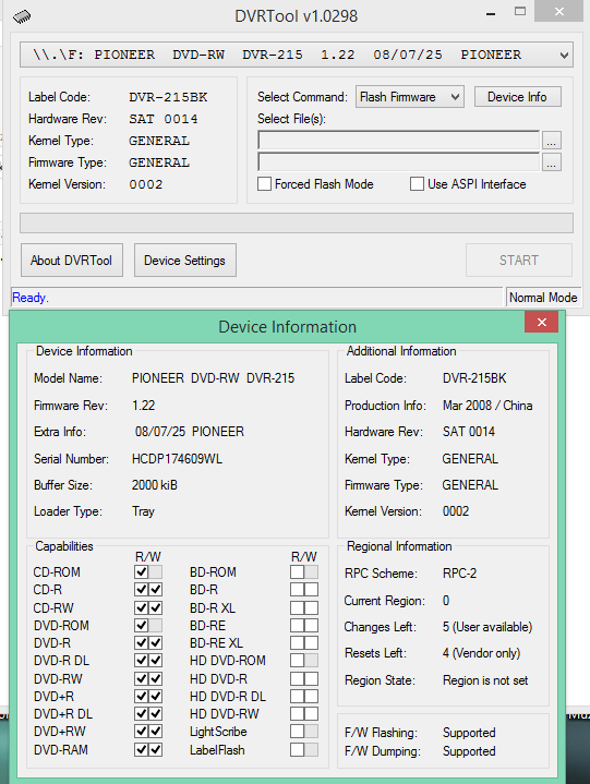 DVRTool v1.0 - firmware flashing utility for Pioneer DVR/BDR drives-2016-09-04_17-44-05.png